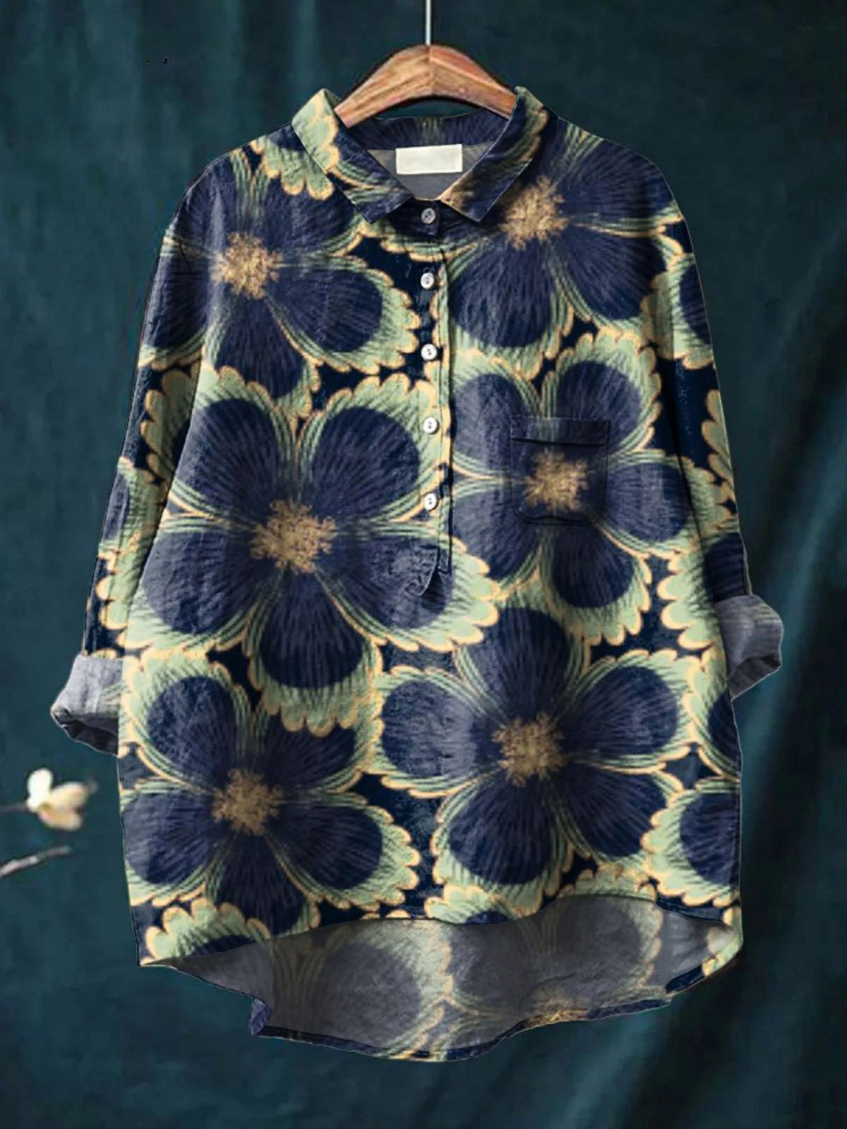Ada | Blusa informal de mujer con estampado floral vintage