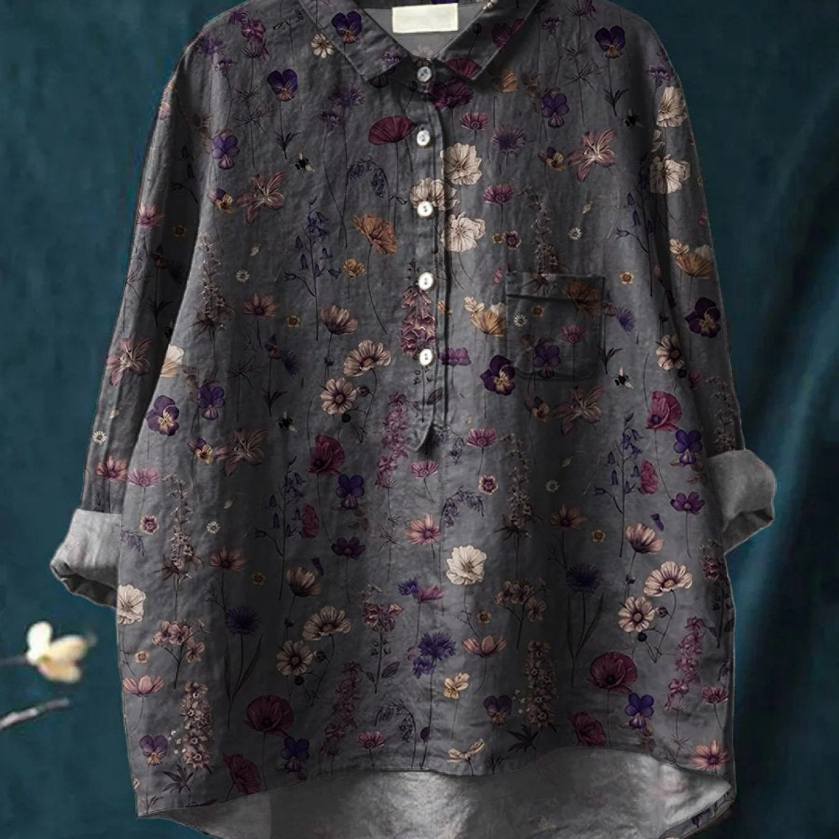 Ágata | Blusa informal de mujer con estampado floral