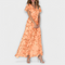 Ágata Reyes | Vestido largo de gasa de flores