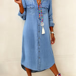 Agustina | Vestido camisero de denim chic informal
