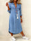Agustina | Vestido camisero de denim chic informal
