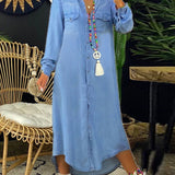 Agustina | Vestido camisero de denim chic informal