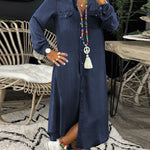 Agustina | Vestido camisero de denim chic informal