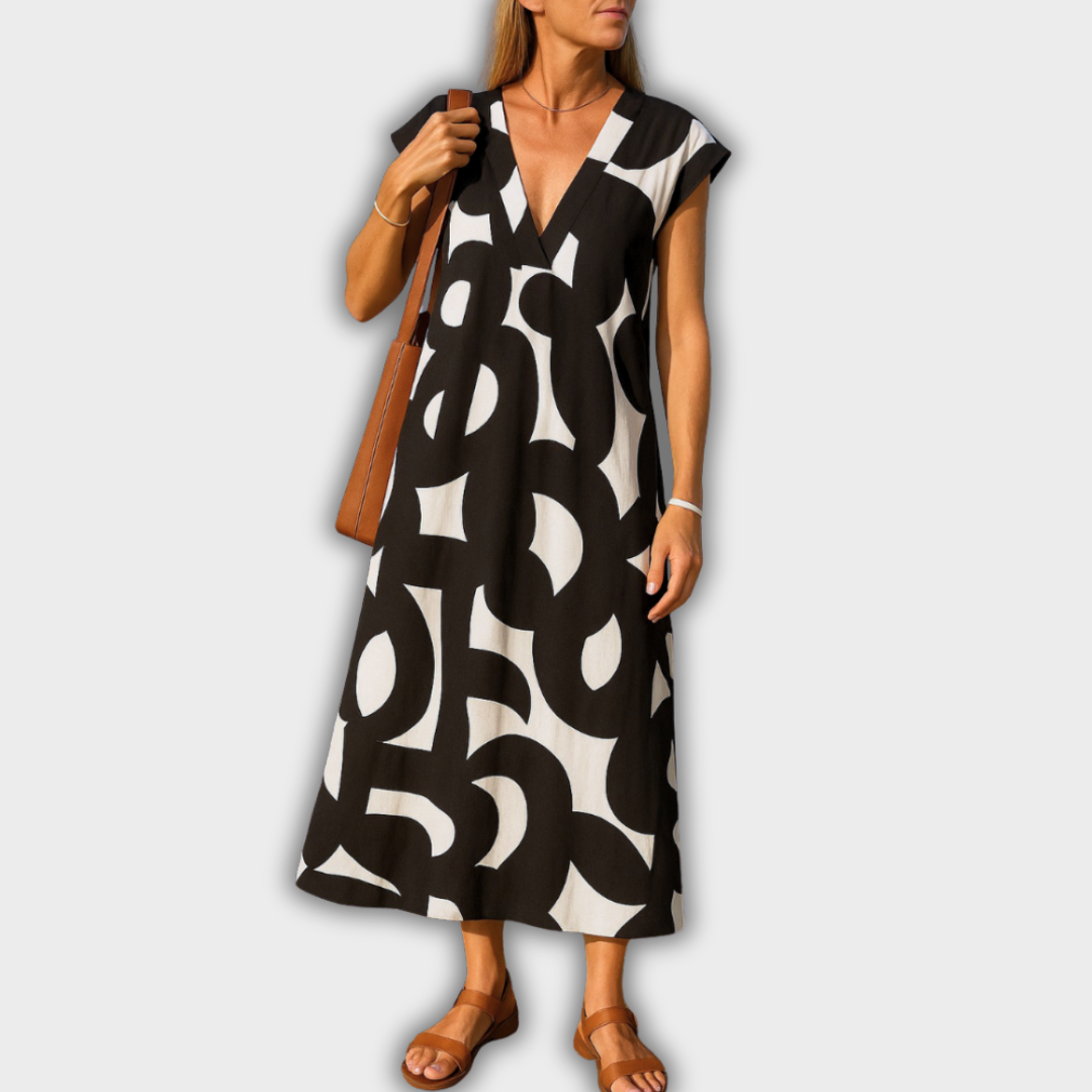 Ainhoa | Vestido con hebillas y escote en V