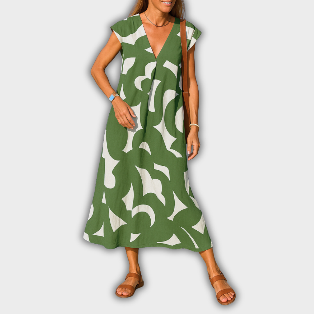 Ainhoa | Vestido con hebillas y escote en V