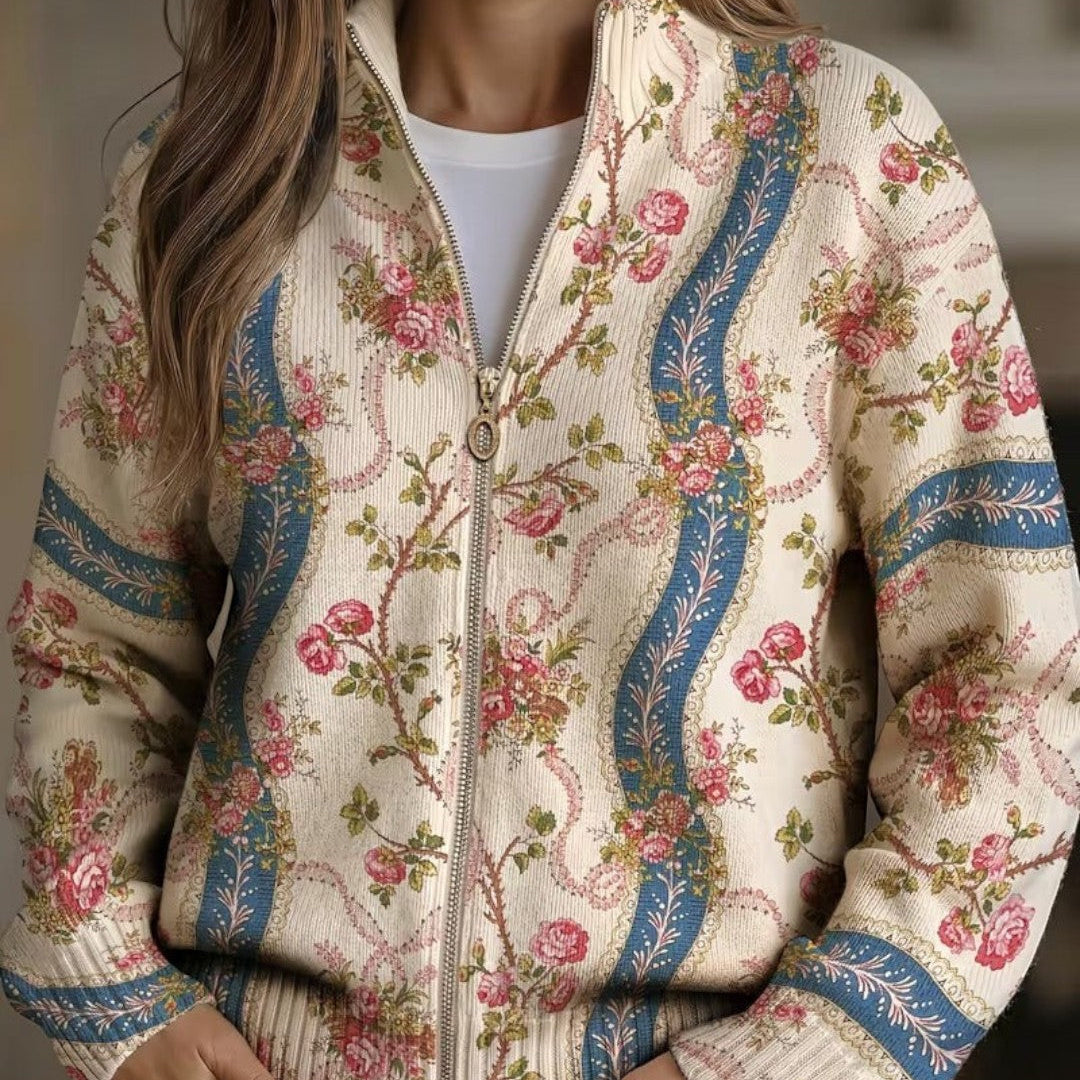 Aitana | Cárdigan con estampado de rosas trepadoras