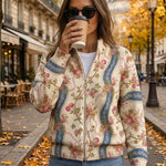 Aitana | Cárdigan con estampado de rosas trepadoras