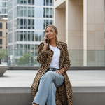 Aldonza | Abrigo midi de leopardo