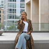 Aldonza | Abrigo midi de leopardo