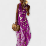 Alicia | Vestido elegante con cuello en V y detalle de lentejuelas
