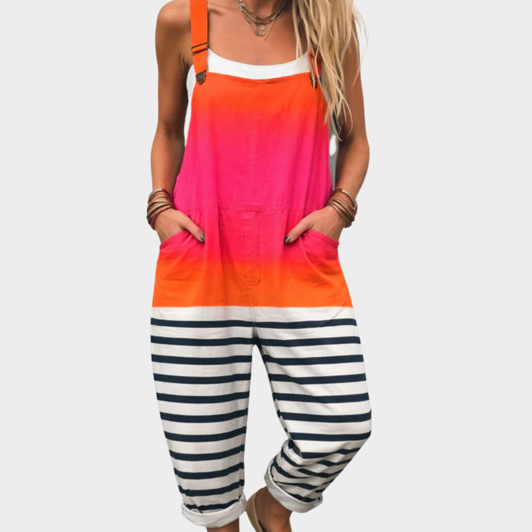 Almudena | Peto de rayas naranja y rosa