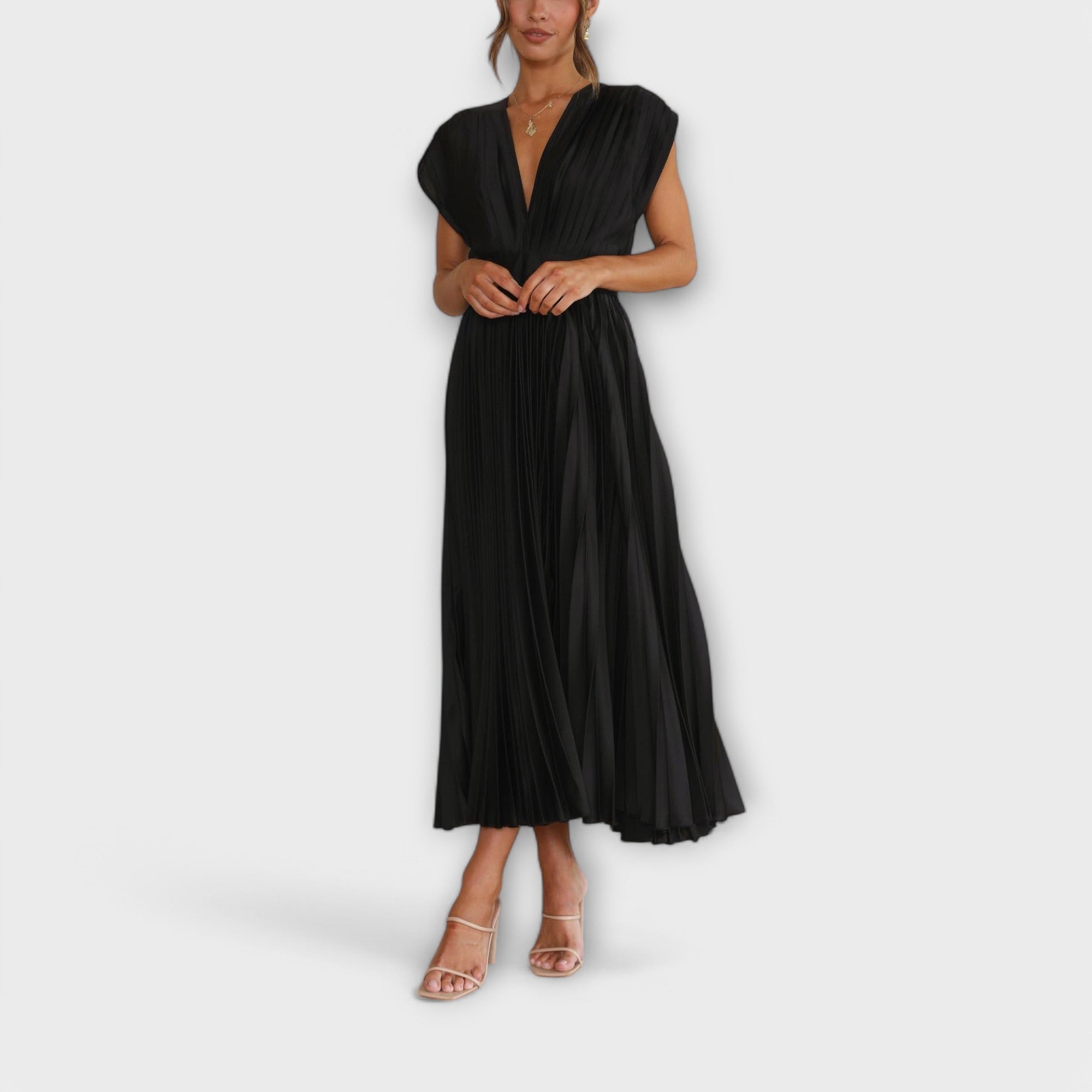 Almudena | Vestido plisado elegante