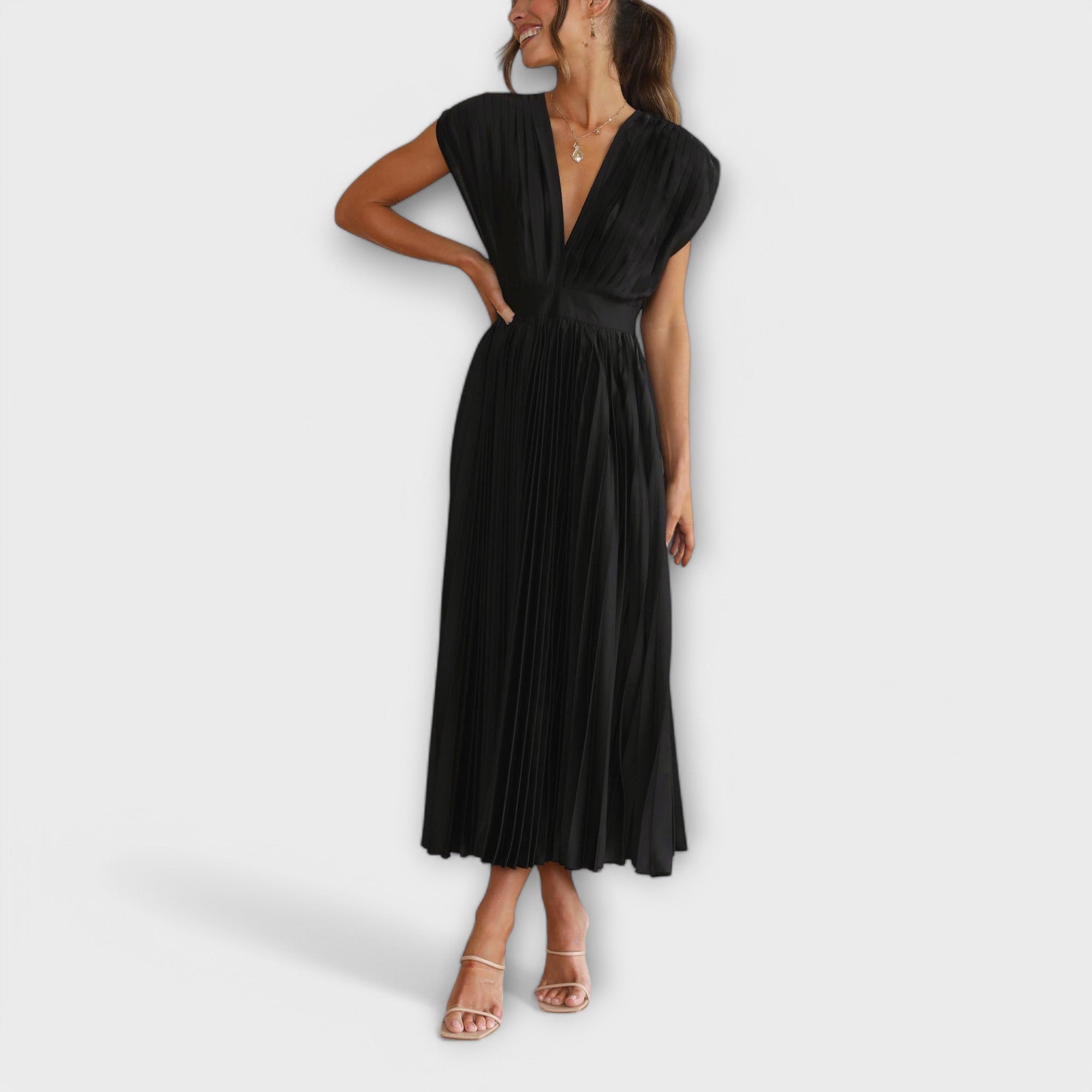 Almudena | Vestido plisado elegante