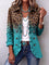 Anaís | Blazer con volantes y estampado de leopardo degradado