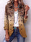 Anaís | Blazer con volantes y estampado de leopardo degradado