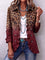 Anaís | Blazer con volantes y estampado de leopardo degradado