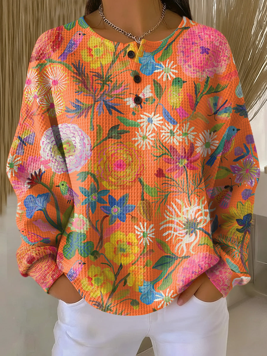 Ángela | Jersey con estampado floral colorido