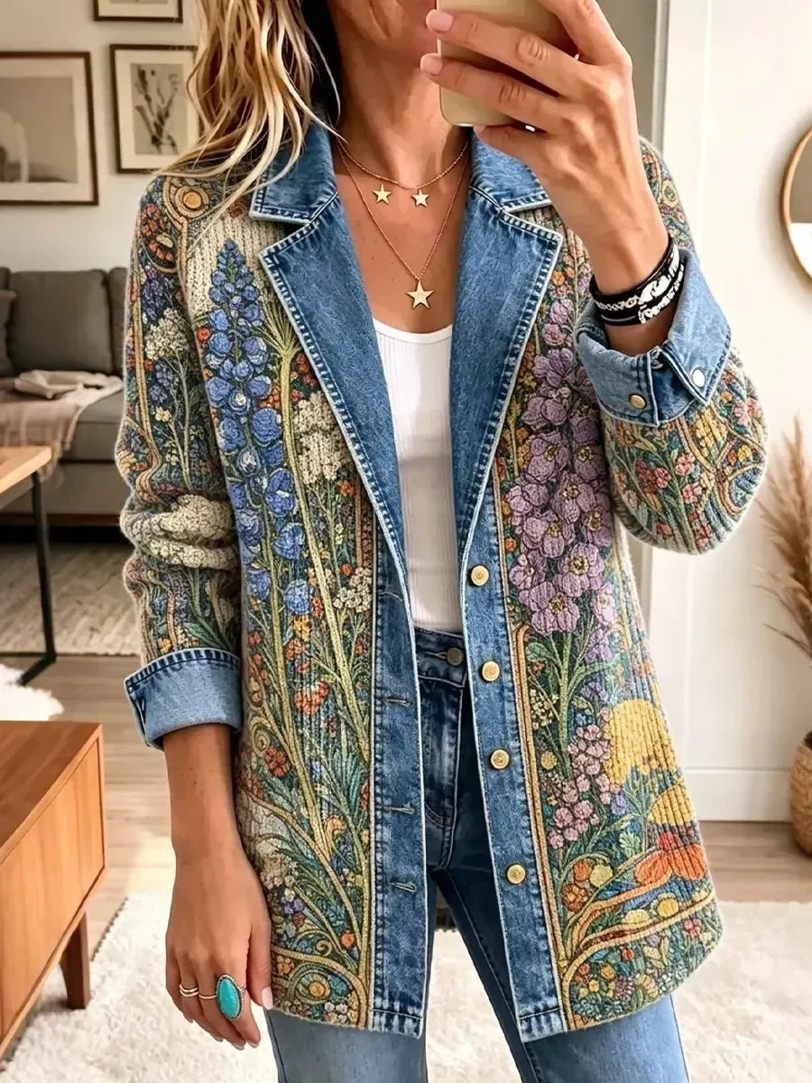 Ángeles | Chaqueta vaquera vintage de flores