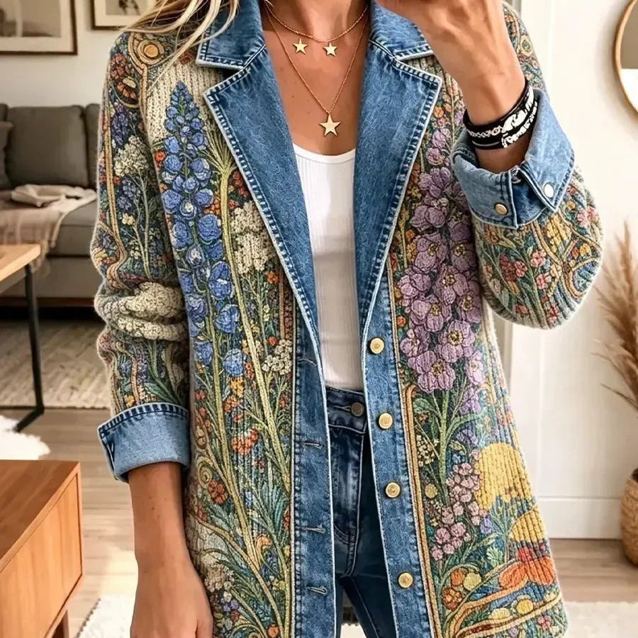 Ángeles | Chaqueta vaquera vintage de flores