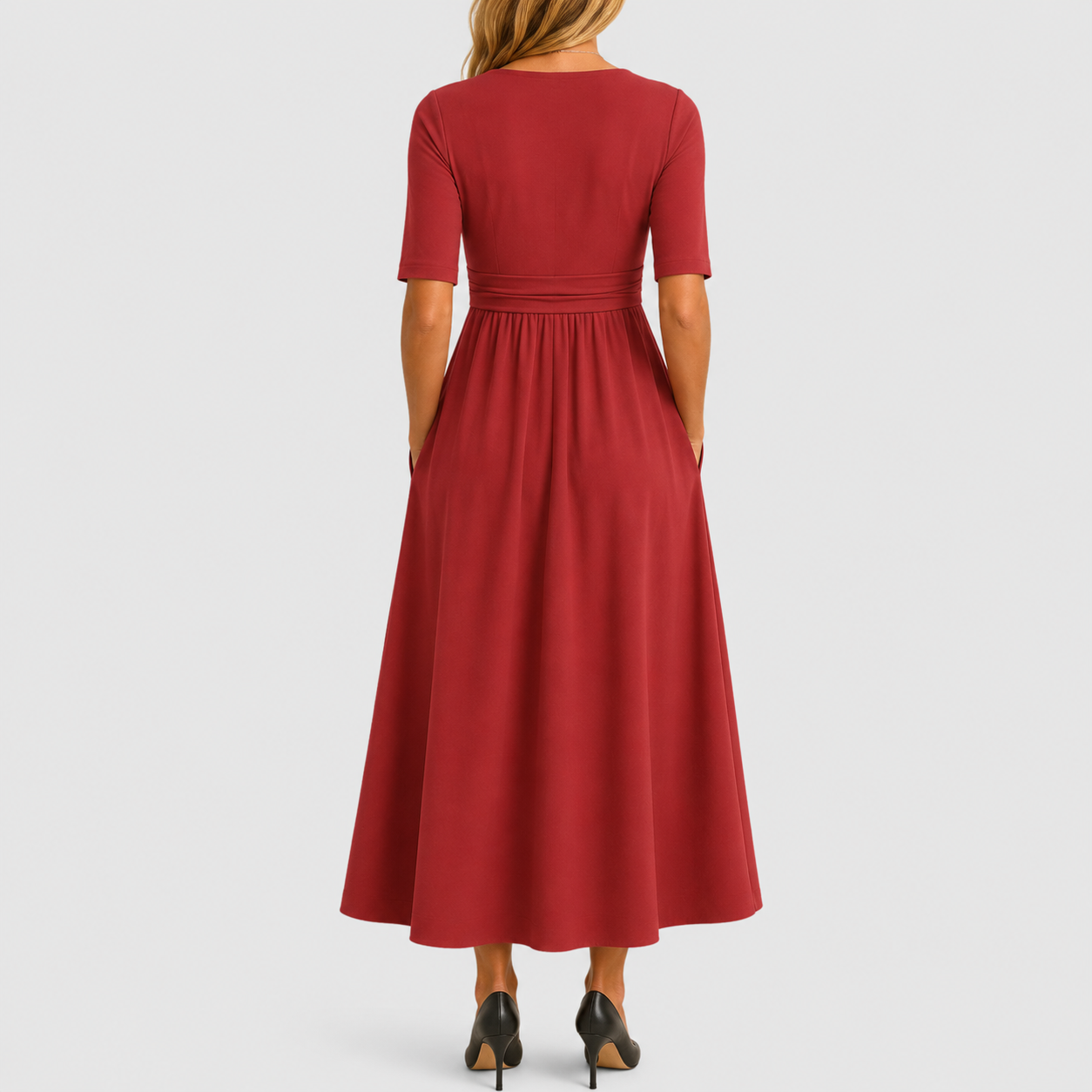 Aránzazu Belén | Vestido cruzado elegante
