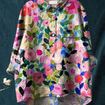 Ariadna | Blusa informal de mujer con estampado floral de primavera