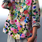 Ariadna | Blusa informal de mujer con estampado floral de primavera