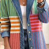 Aroa | Chaqueta vaquera con estampados geométricos