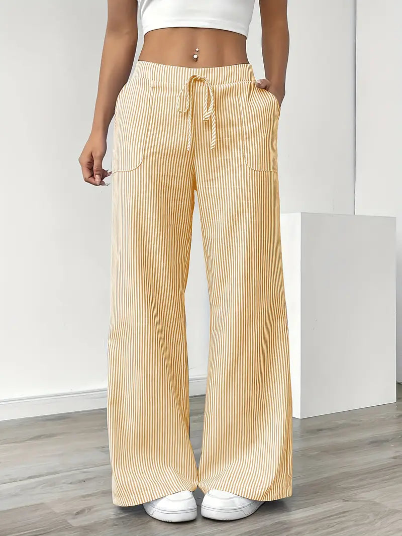 Asunción | Pantalón de rayas elegante con bolsillos