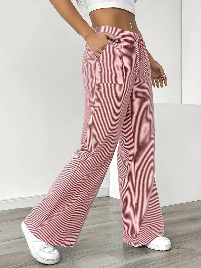 Asunción | Pantalón de rayas elegante con bolsillos