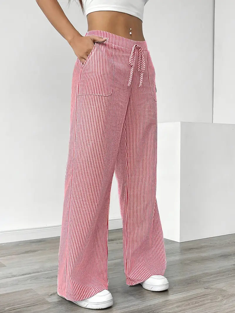 Asunción | Pantalón de rayas elegante con bolsillos