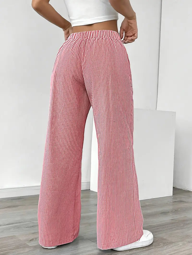Asunción | Pantalón de rayas elegante con bolsillos