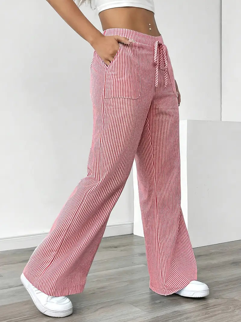 Asunción | Pantalón de rayas elegante con bolsillos