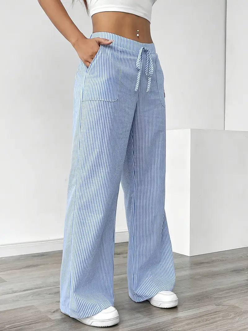 Asunción | Pantalón de rayas elegante con bolsillos