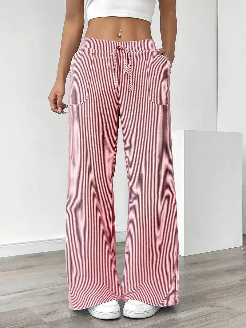 Asunción | Pantalón de rayas elegante con bolsillos