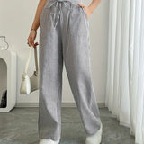 Asunción | Pantalón de rayas elegante con bolsillos