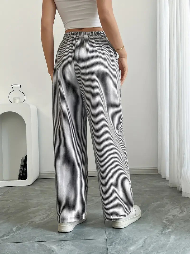 Asunción | Pantalón de rayas elegante con bolsillos