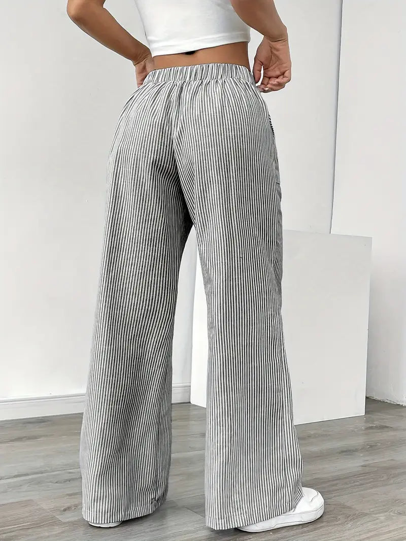 Asunción | Pantalón de rayas elegante con bolsillos