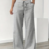 Asunción | Pantalón de rayas elegante con bolsillos