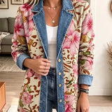 Berenice | Chaqueta vaquera de flores y estampado de leopardo