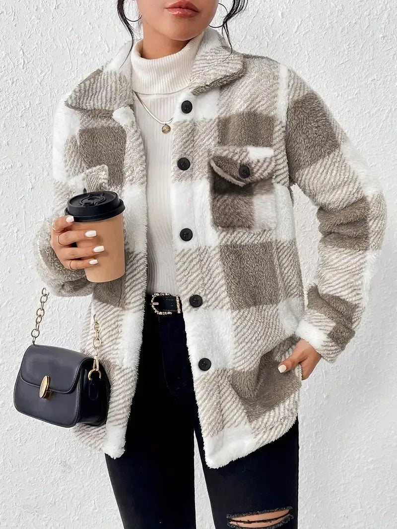 Bernarda | Chaqueta polar de rayas elegante