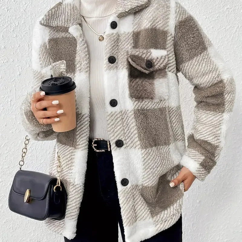 Bernarda | Chaqueta polar de rayas elegante