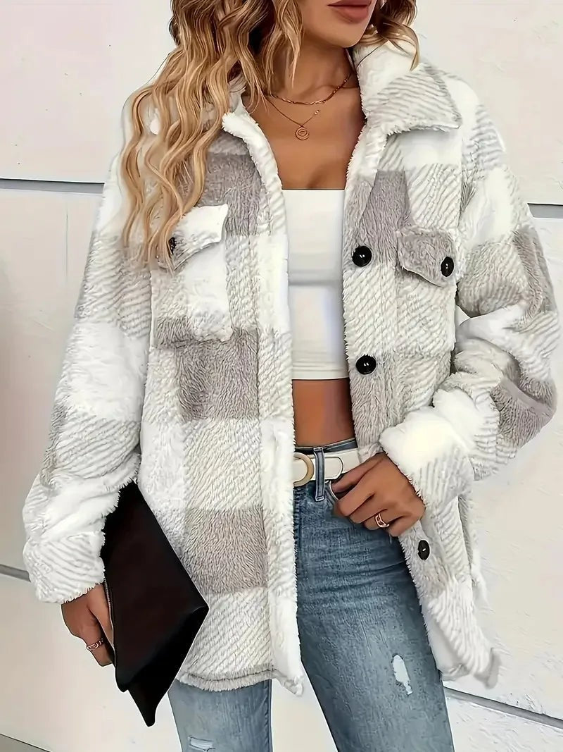 Bernarda | Chaqueta polar de rayas elegante