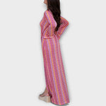 Bernarda | Vestido largo con cuello en V, aire de vacaciones