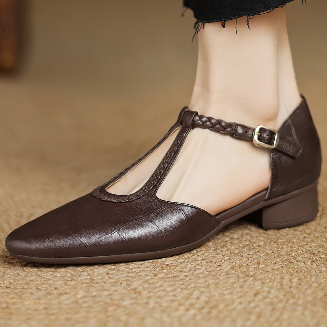 Berta | Zapatos Mary Jane clásicos con detalle trenzado