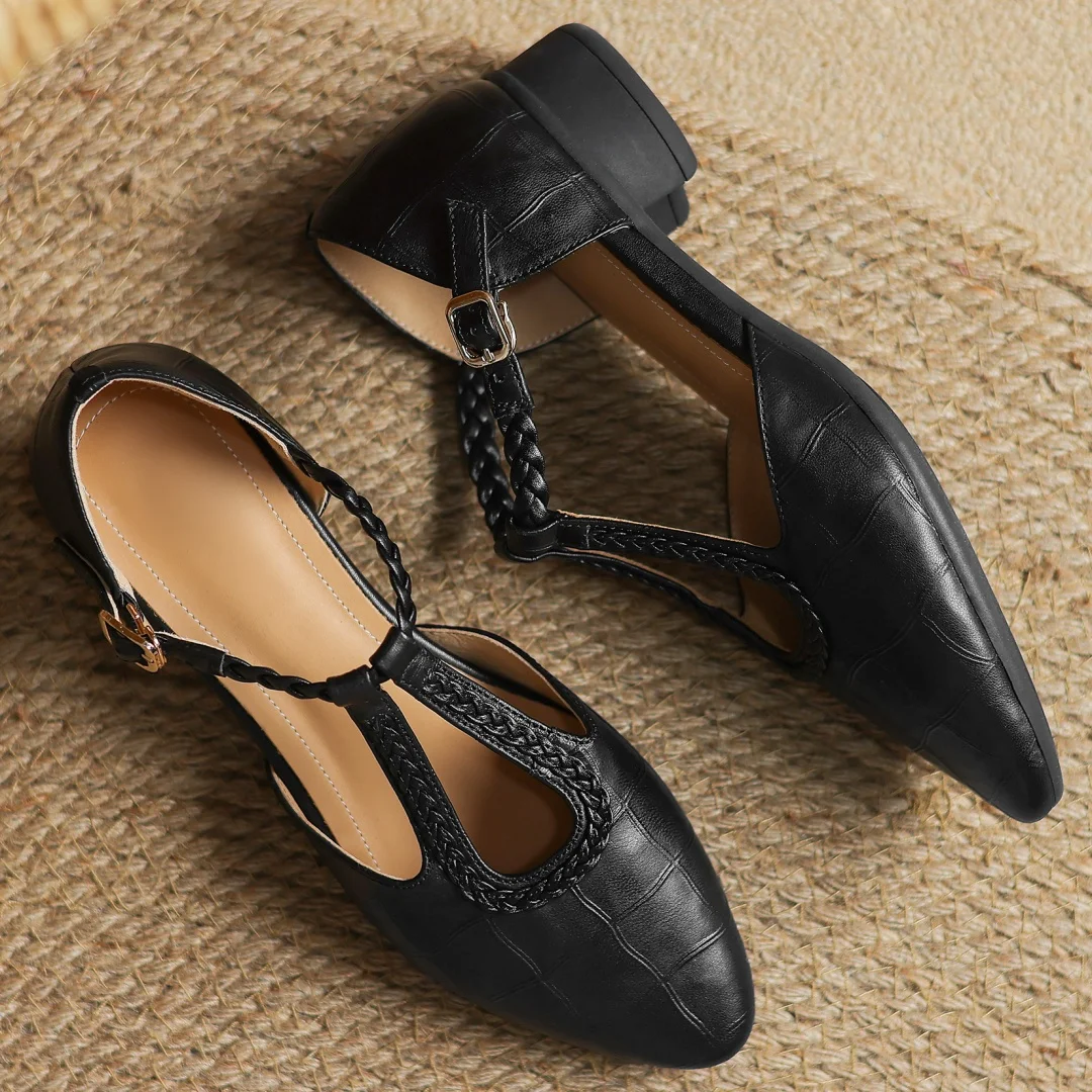 Berta | Zapatos Mary Jane clásicos con detalle trenzado
