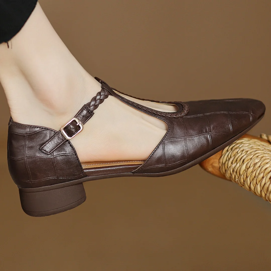 Berta | Zapatos Mary Jane clásicos con detalle trenzado