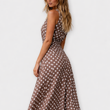 Brenda Nieves | Vestido midi de lunares