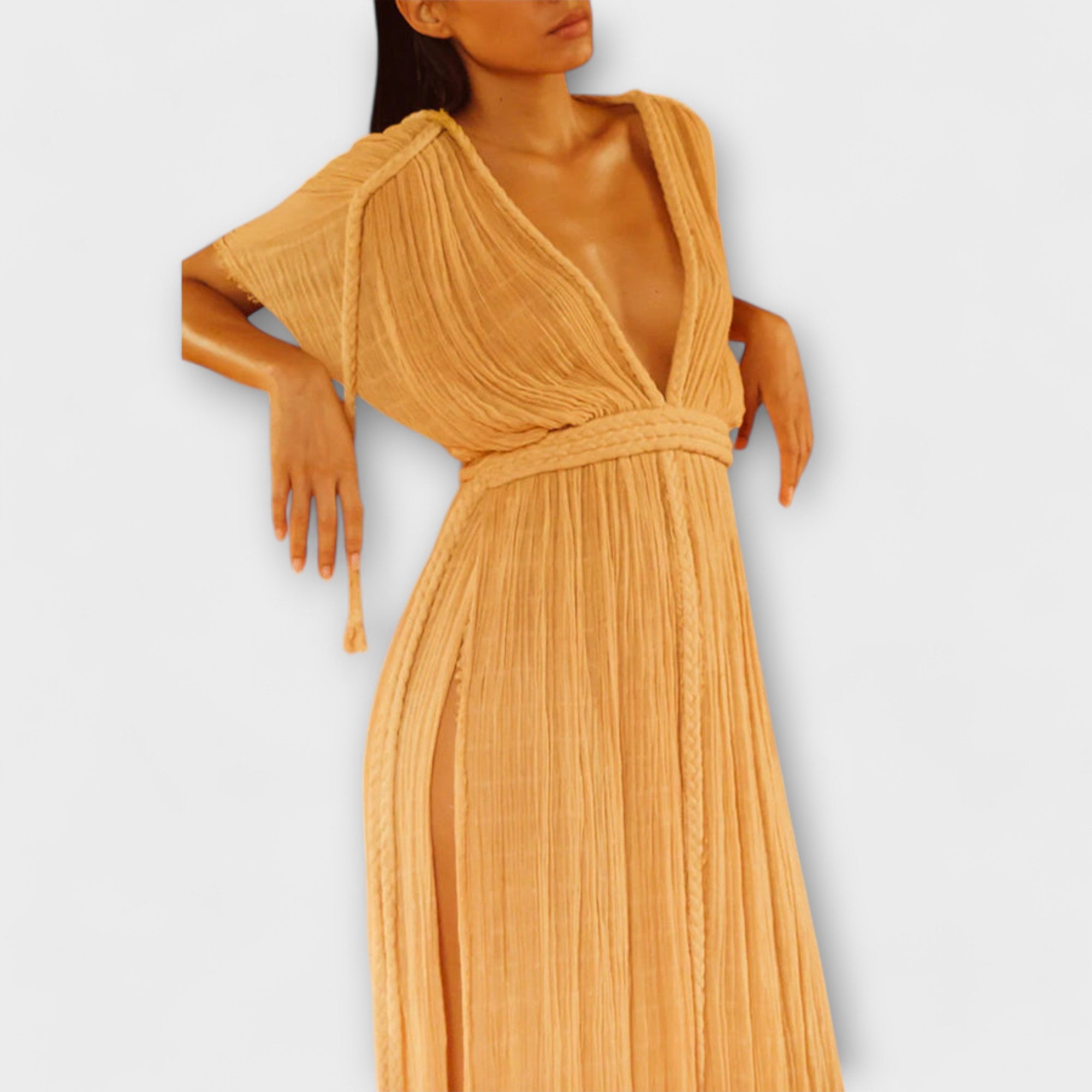 Brígida | Vestido largo kimono de estilo griego