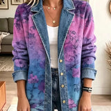 Candelaria | Chaqueta vaquera con estampado floral artístico
