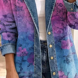Candelaria | Chaqueta vaquera con estampado floral artístico